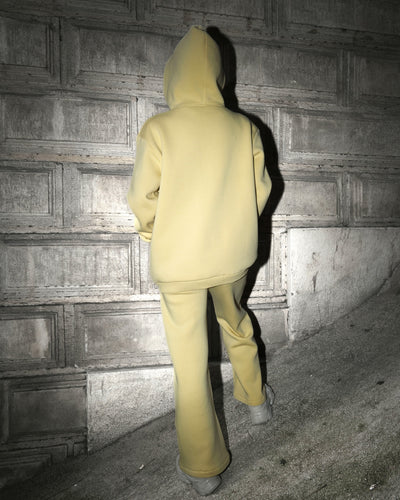 Kapüşonlu Pamuk Kumaşlı Comfy Sweat - Butter Yellow