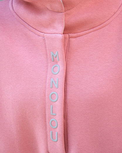 Kapüşonlu Pamuk Kumaşlı Comfy Sweat - Pembe