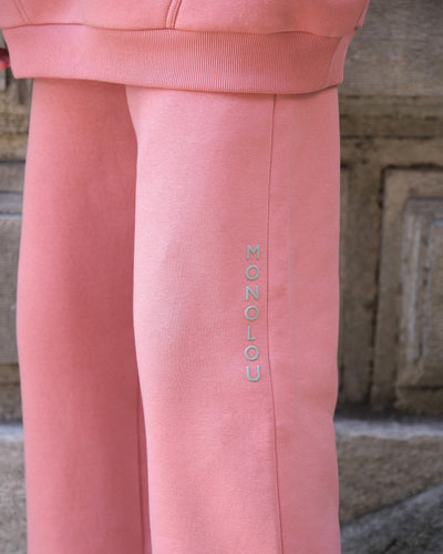 Gizli Cepli Pamuk Kumaşlı Comfy Eşofman Altı - Pembe