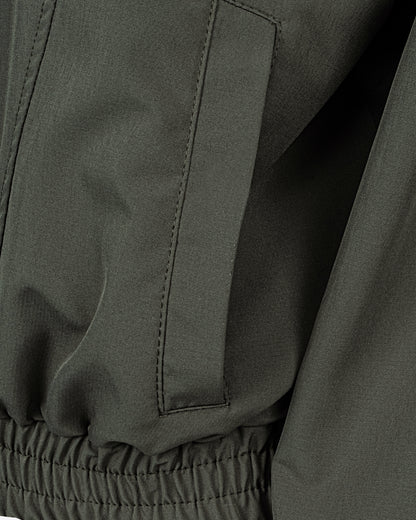 Yüksek Yakalı Lastikli Likra Üst - Haki