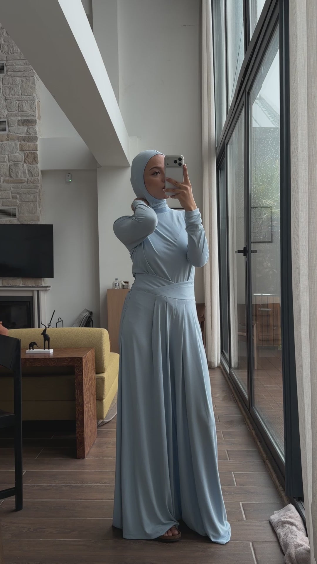 Kruvaze Kemer Detaylı Modal Pantolon - Haki