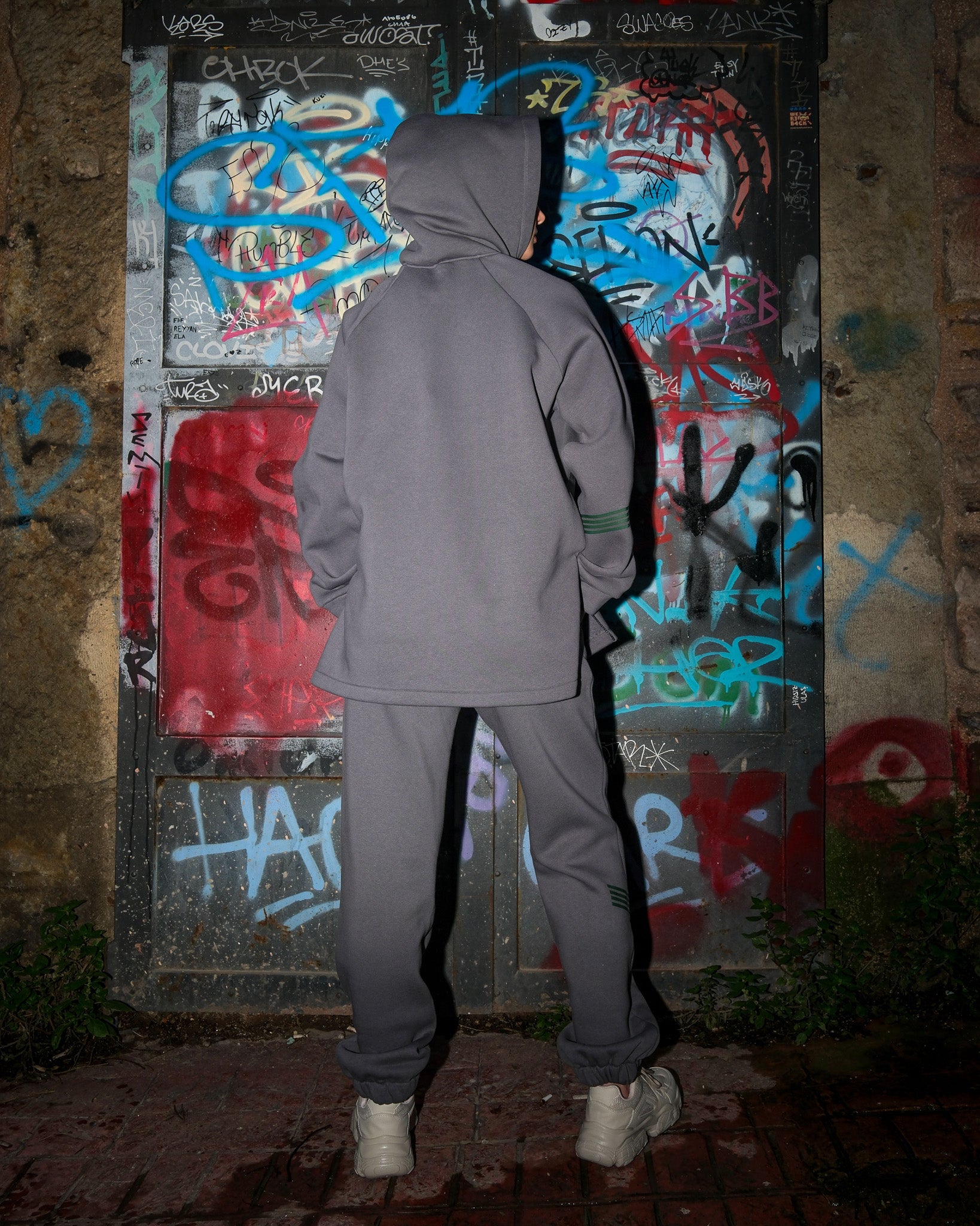 Şardonlu Pamuk Kumaşlı Eşofman Altı - Antrasit