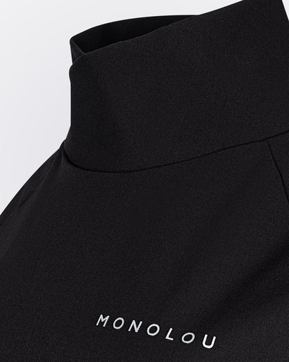 Yüksek Yakalı Aktif Üst - Siyah